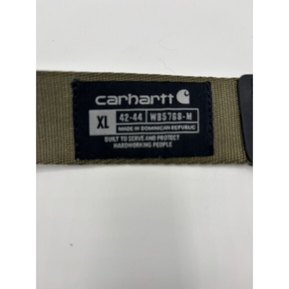 CARHARTT Mens Nylon Webbing BELT, Size XL 42 44 Green Ladder Lock WB5768-M - Picture 3 of 5